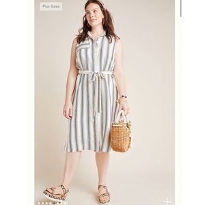 Anthropologie Maeve Esther Striped Shirtdress